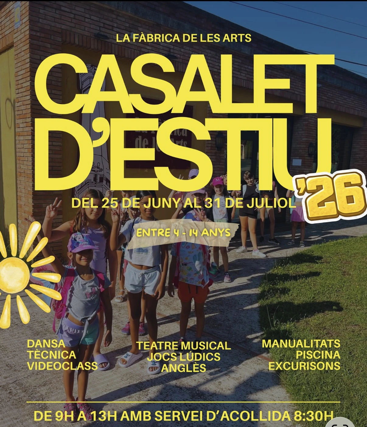 Cartell del Casalet d'Estiu 2026 — La Fàbrica de les Arts