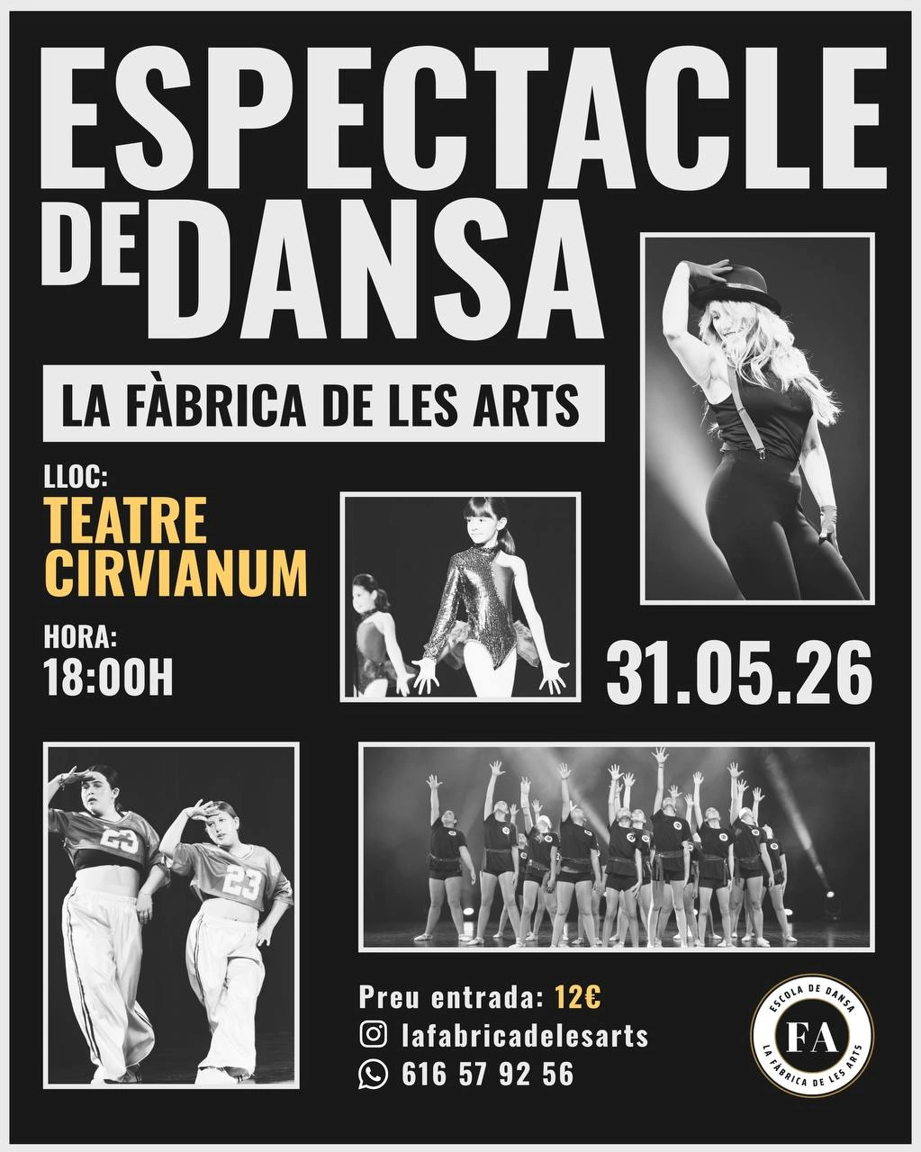 Espectacle de Dansa de La Fàbrica de les Arts — 31 de maig de 2026 al Teatre Cirvianum